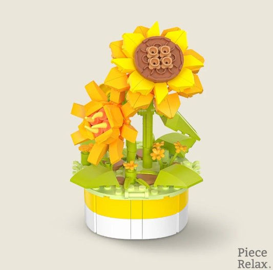 Sunflower -Mini Bricks Potted Flower