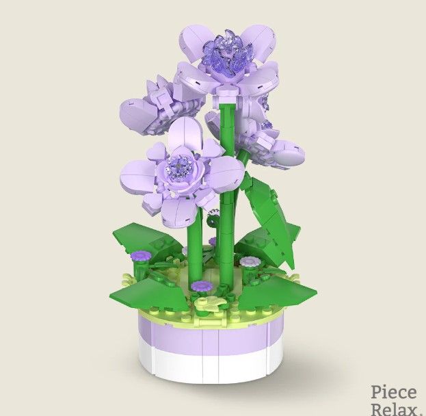 Violet - Mini Bricks Potted Flower