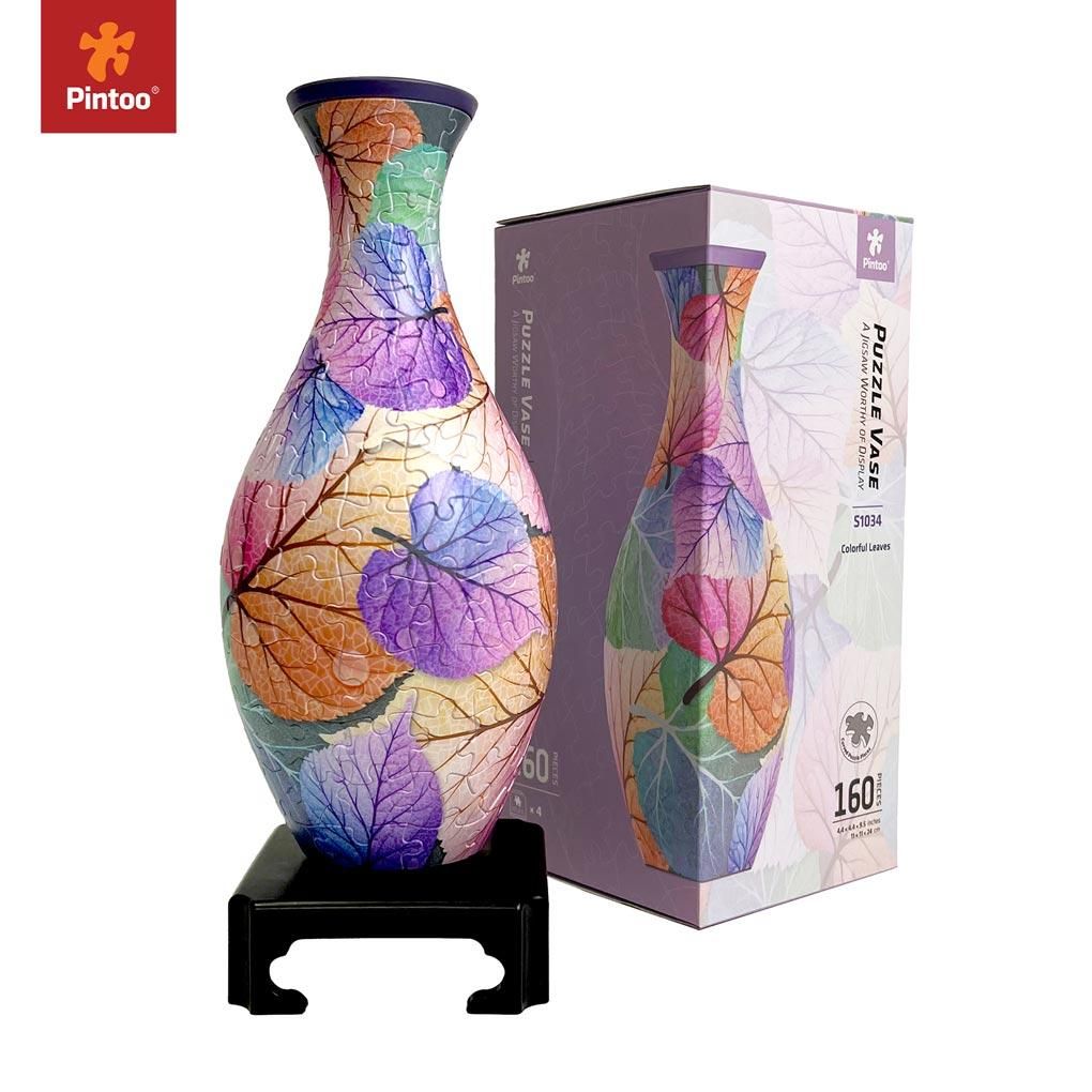 Colorful Leaves Puzzle Vase S1034