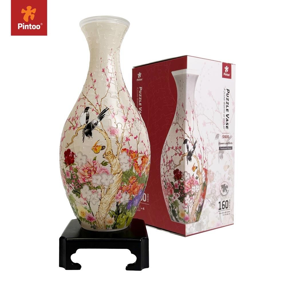Flower & Birds Puzzle Vase S1035