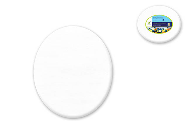 Stretch Artist Canvas: Oval 9"x12" Primed Back-Stapled