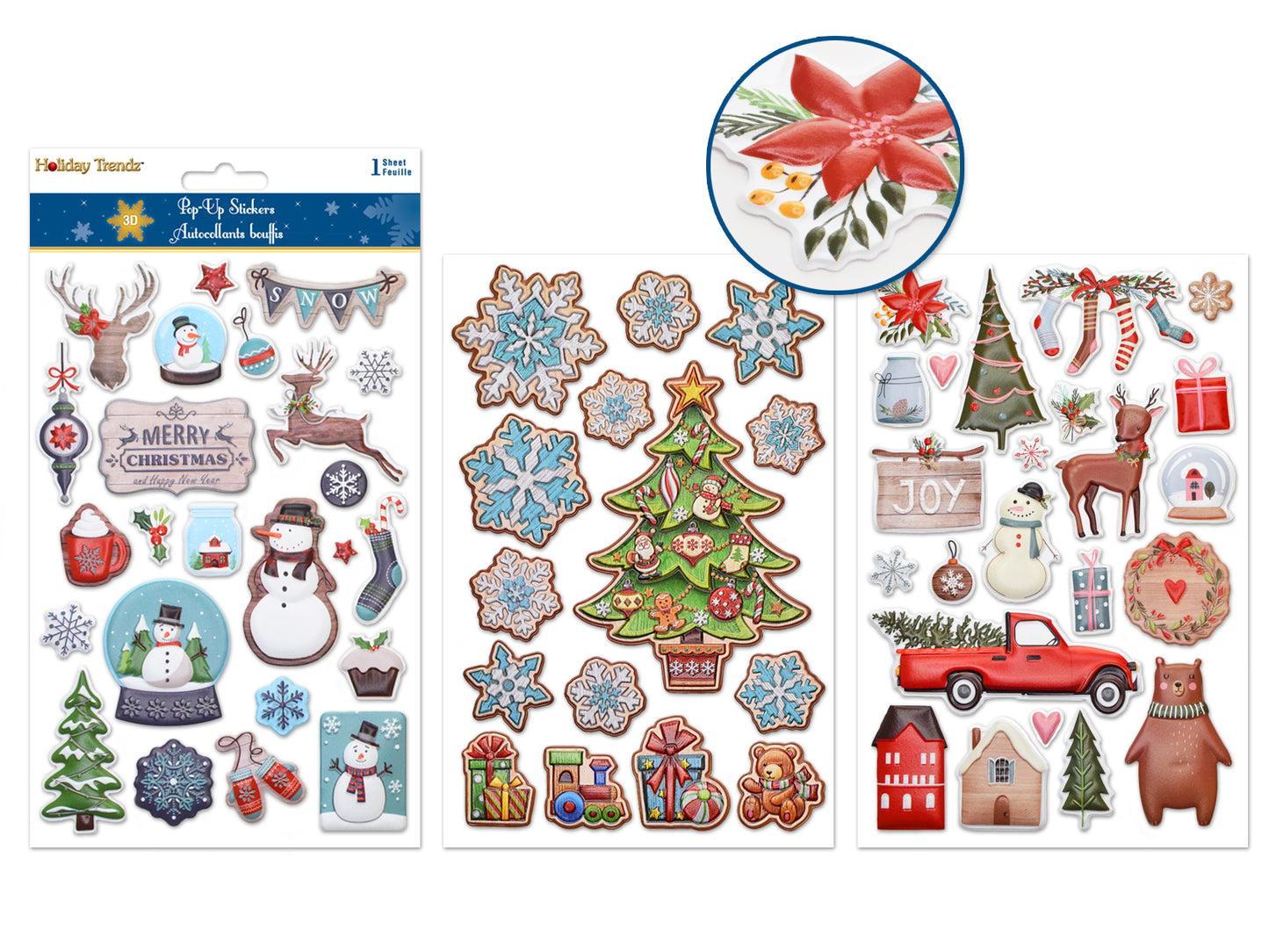 Holiday Sticker: 5.5"x8.3" 3D Puffy Texture Effects - Holiday Traditions