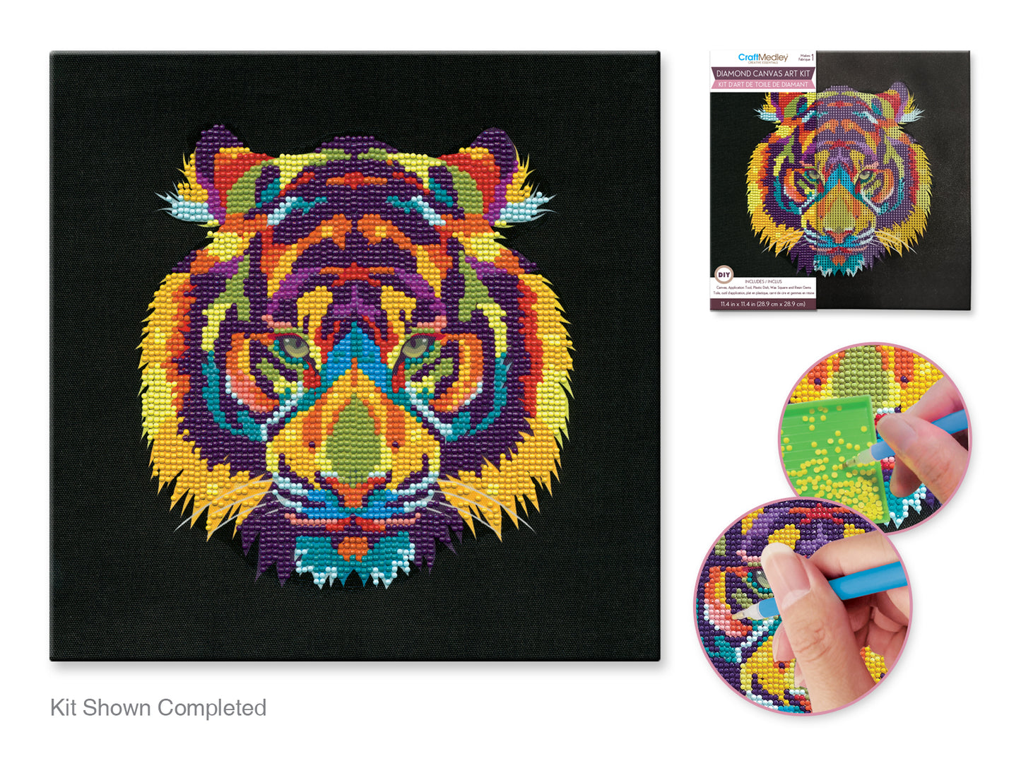 Stretch Artist Diamond Painting Canvas Kit: 11.4"x11.4" Primed Back-Stapled
