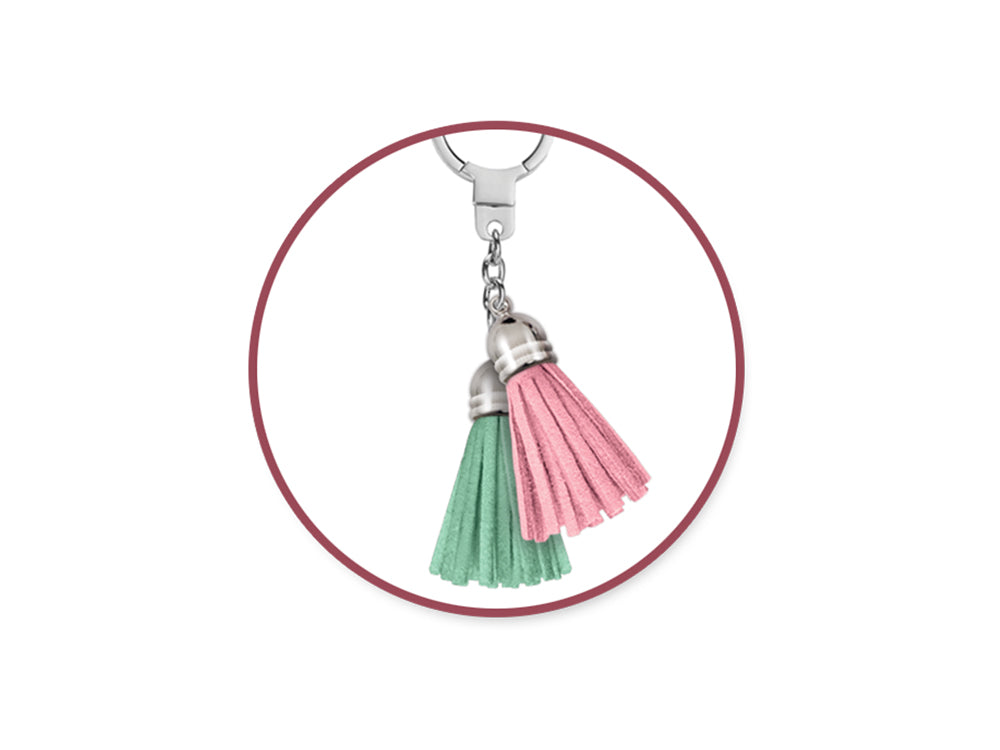 Craft Decor: 2.5cm Leatherette Tassels 6pc Asst Pastel