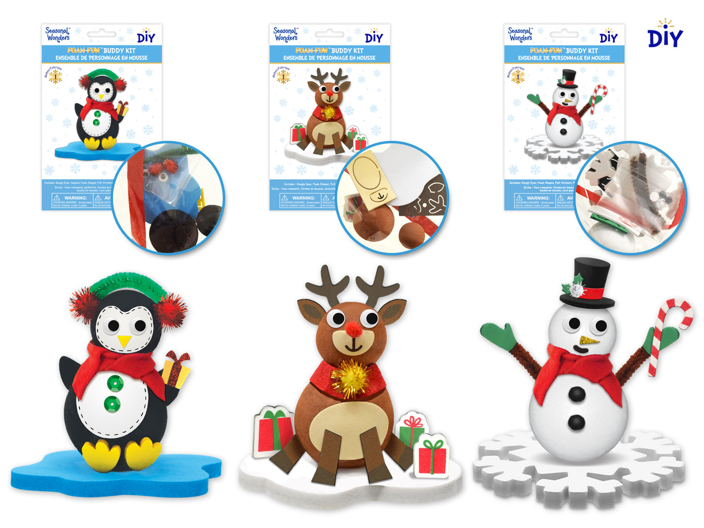 Seasonal Wonders: DIY Foam Ball Buddies Asst Holiday Pals