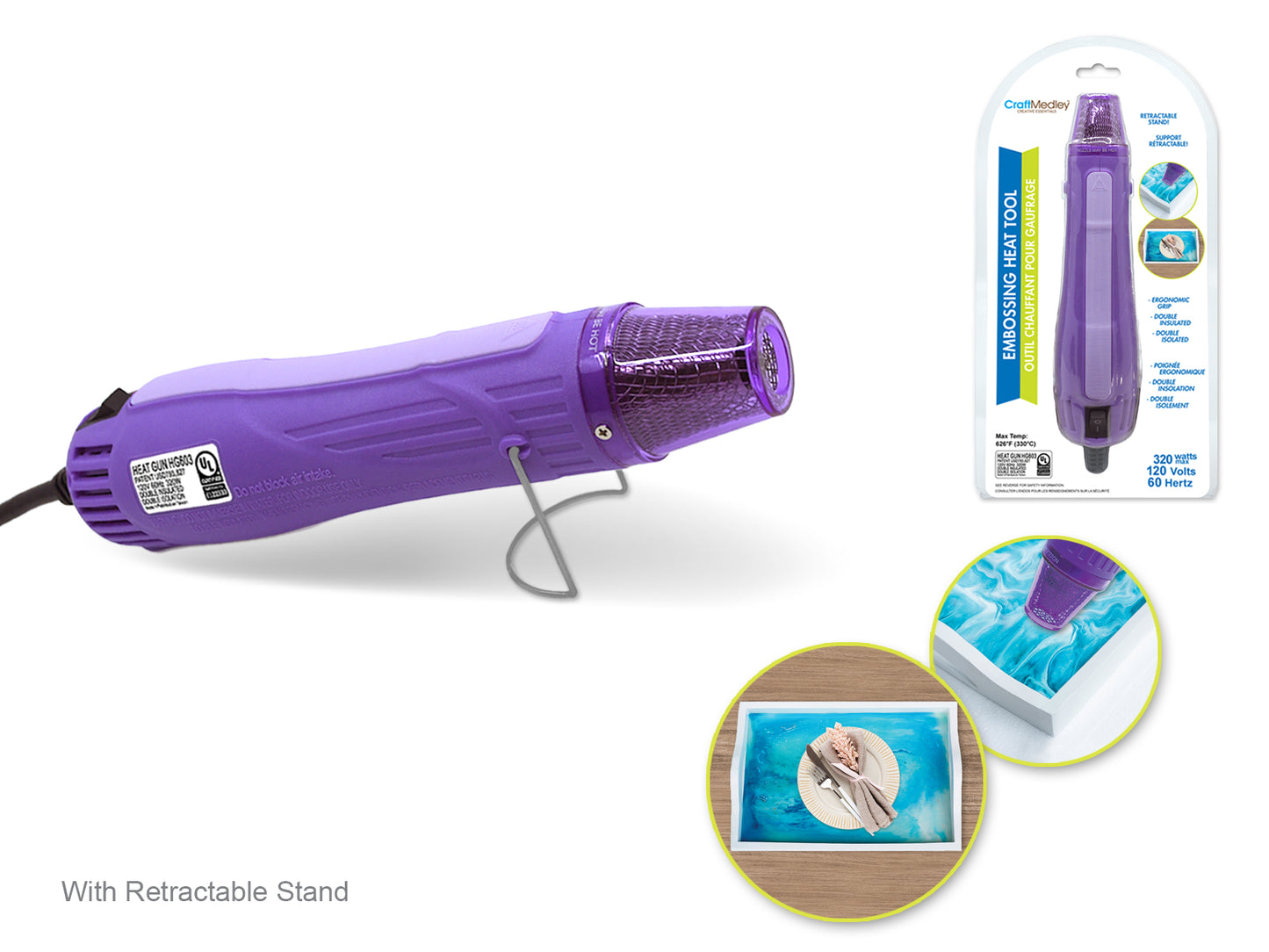 Embossing Heat Tool: Ergonomic Grip 120v, 60hz, 320w
