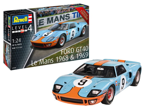 Revell Ford GT40 Le Mans 1968 and 1969 1/24 Scale RVG 07696