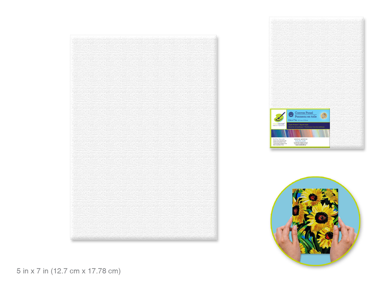 Canvas Panels Primed: 5"x7" Artist Quality