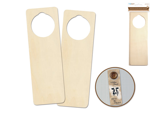 Wood Door Knob Hanger: 3 1/8" x 9 1/2" 2/pk