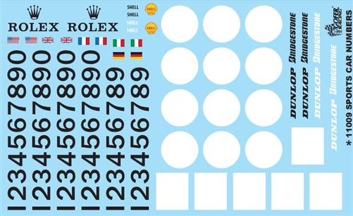 11009-R Sports Car Numbers