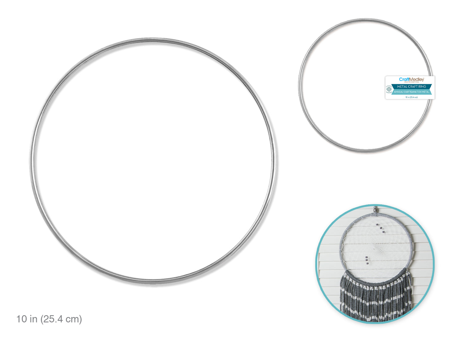 Craft Medley: Metal Ring 10" 1pc Galvanized