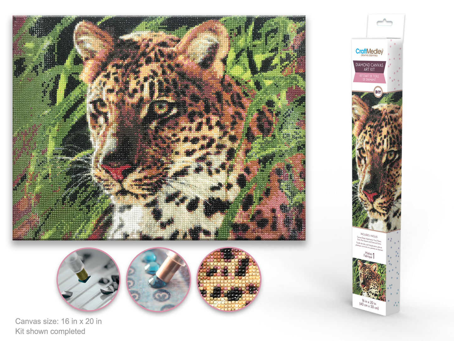 Craft Medley Kit: Diamond Painting Art Kit 15.8"x19.7" w/Gems+Tool+Tray