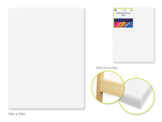 Stretch Artist Canvas: Rect. 18"x24" Primed Back-Stapled