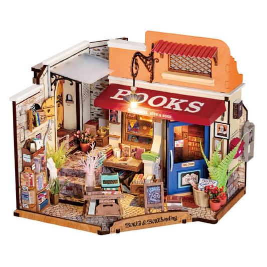 Rolife DIY Miniature House Kit, Corner bookstore DG164