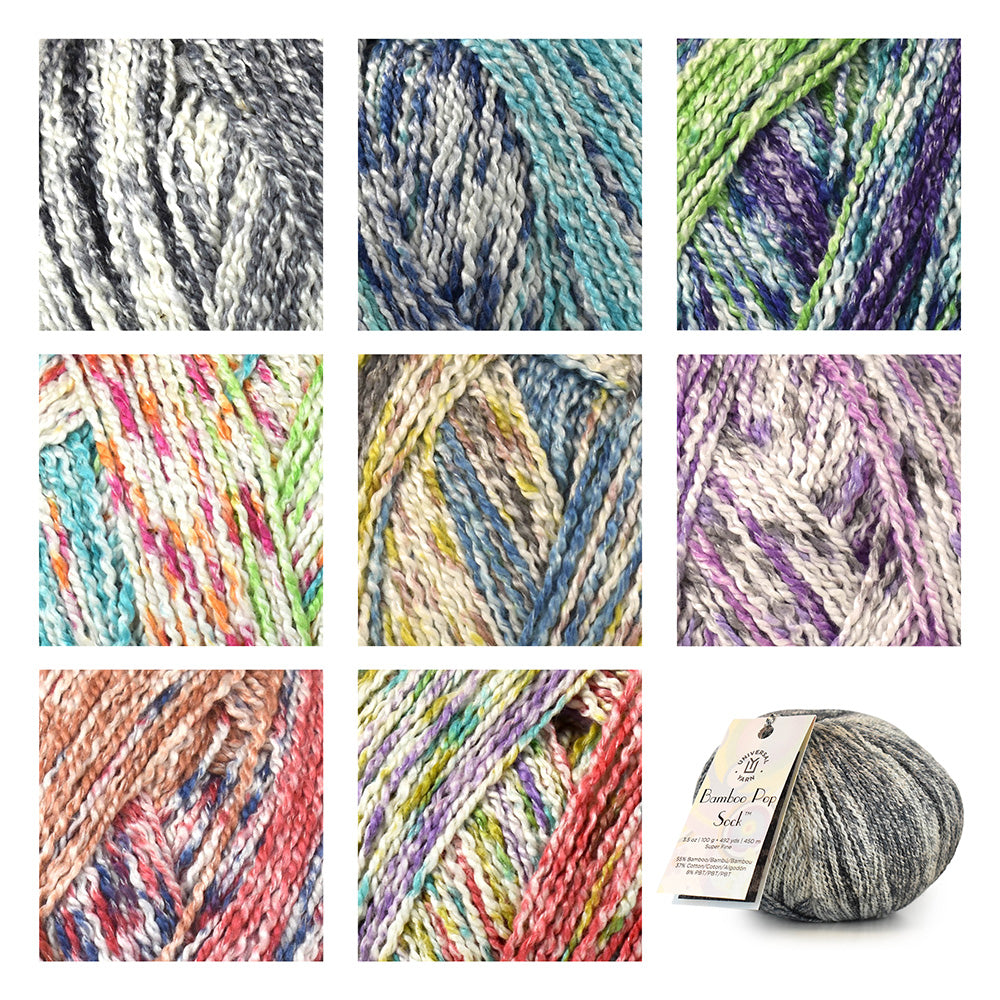UNIVERSAL Bamboo Pop Sock Yarn - 100g - Fine Weight 1 - 450m (492yds) -