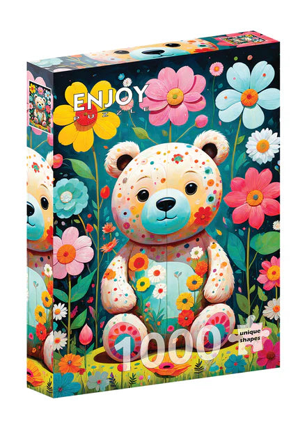 Flower Teddy Bear | 1000 Piece | AI Assistance