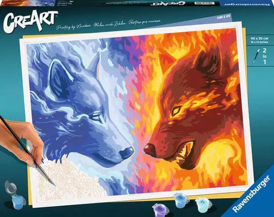 CreArt Paint by Numbers - Fire & Ice