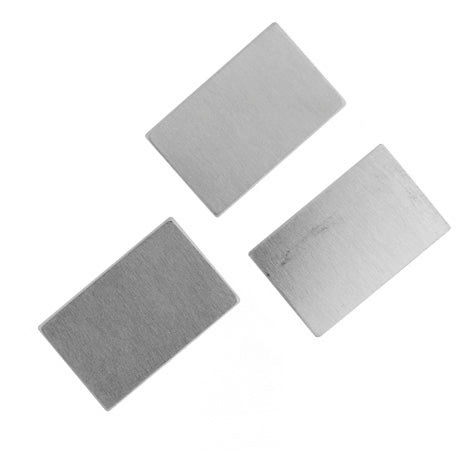 Metal Blank 24ga German Silver Rectangle 13x22mm No Hole