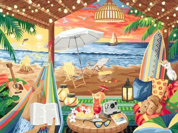 CreArt Paint by Numbers -Cozy Cabana