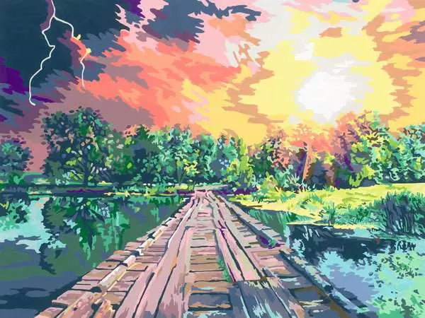 CreArt Paint by Numbers - Magical Light