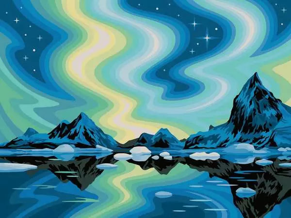 CreArt Paint by Numbers - Northern Lights