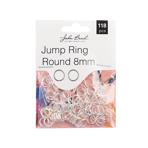 Must Have Findings - Jump Ring Round 8mm Silver 118pcs