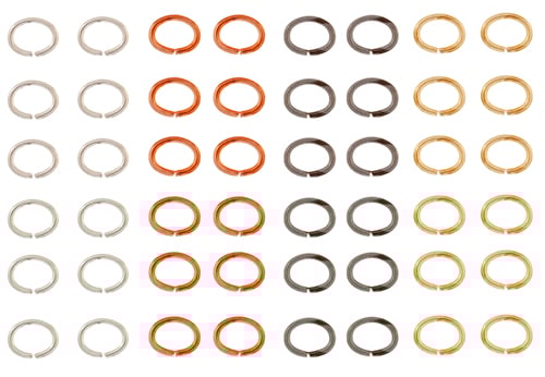 Jump Rings Oval 48pcs Assorted Colours 4x5mm