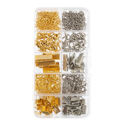 Findings - Assortment Box 10 Slots Gold/Silver 320pcs