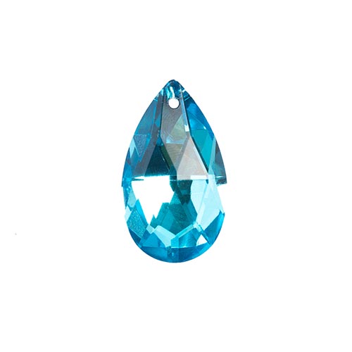 Crystal Lane Faceted Teardrop 22x38mm Aqua