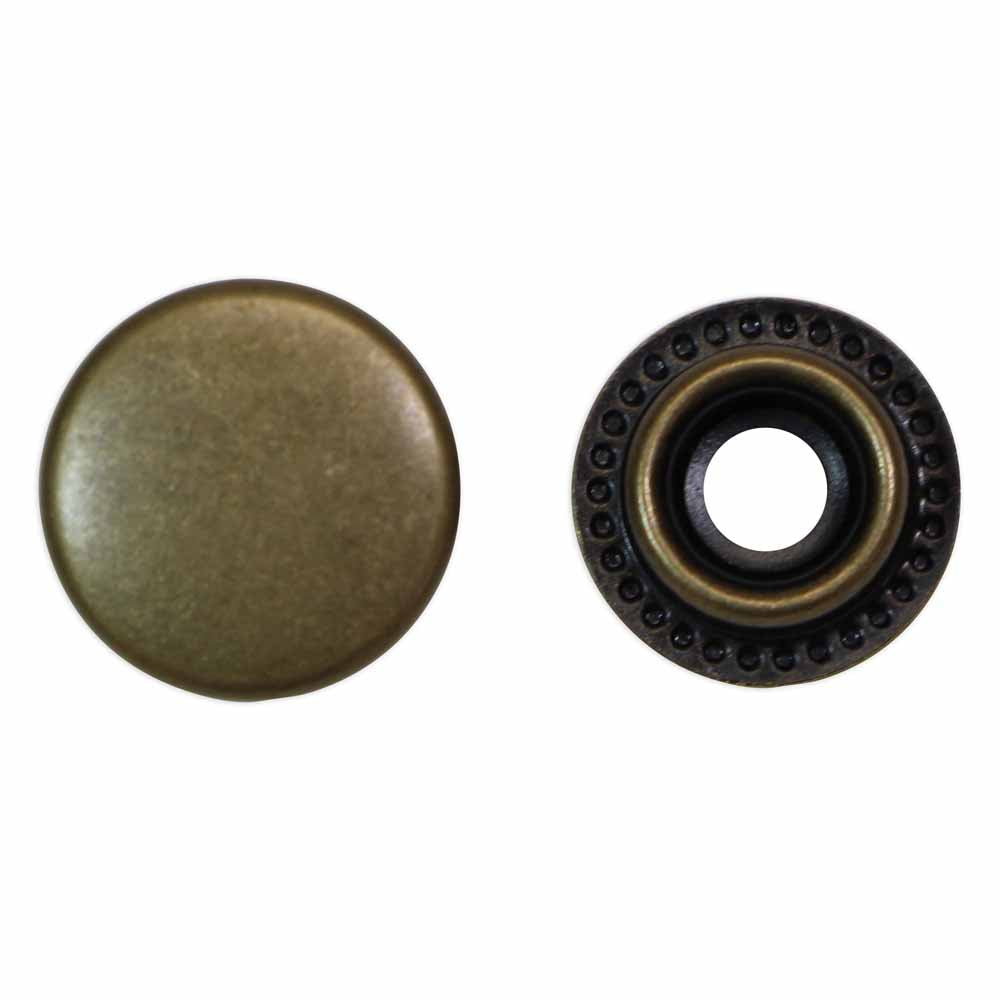 UNIQUE SEWING Heavy Duty Snaps Antique Brass - 15mm (5⁄8″) - 6 sets