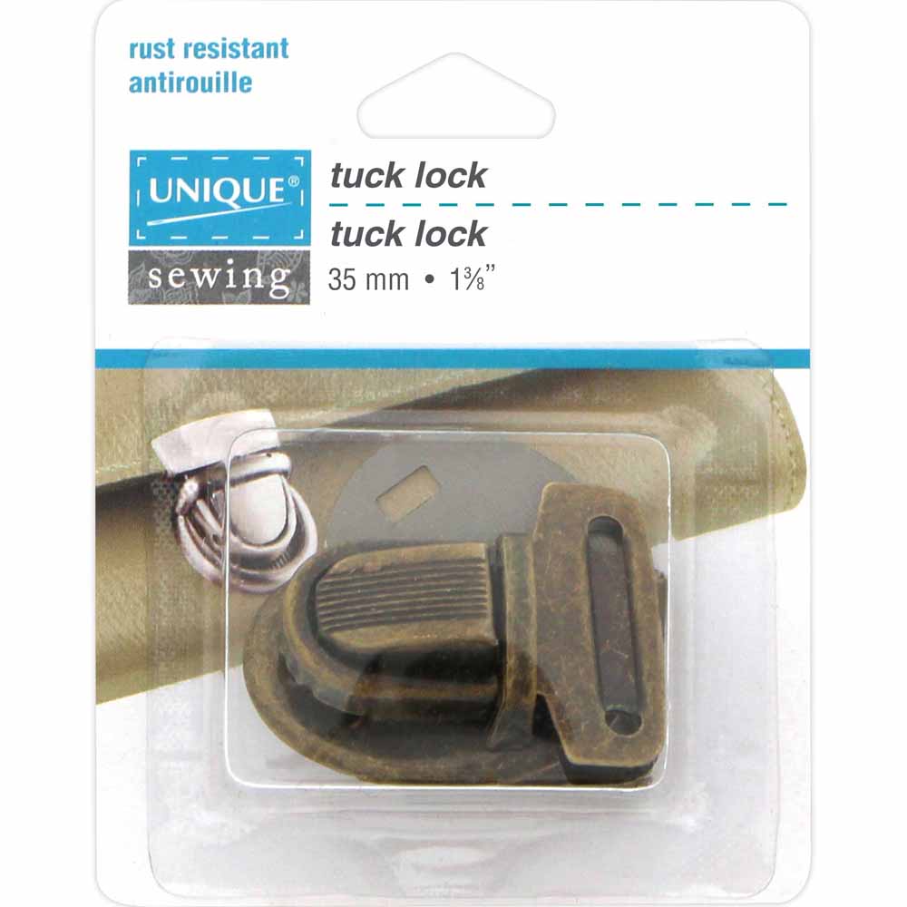 UNIQUE SEWING Turn Clasp - 35mm (13⁄8″) - Antique Gold