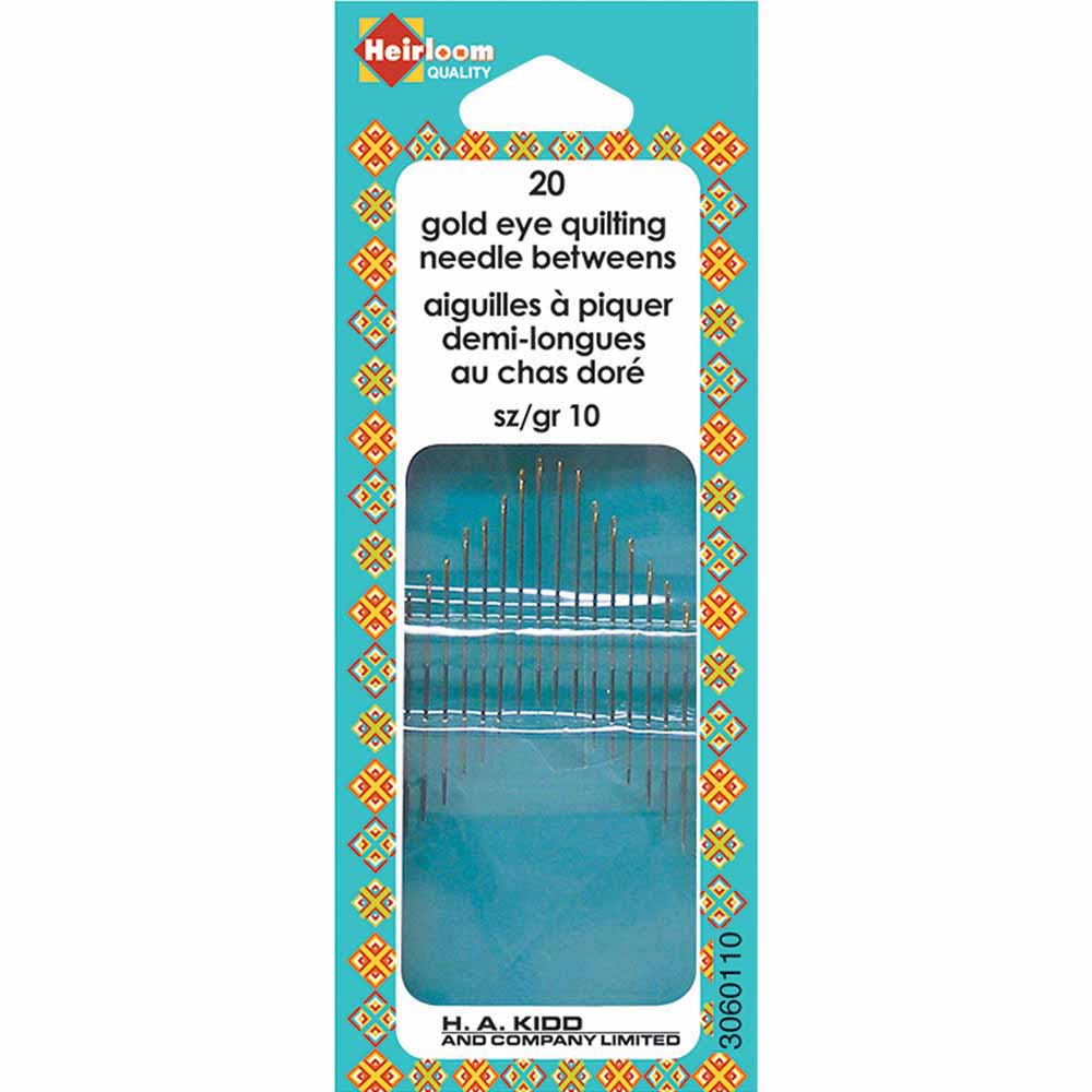 HEIRLOOM Gold Eye Hand Quilting Needles - Size #10