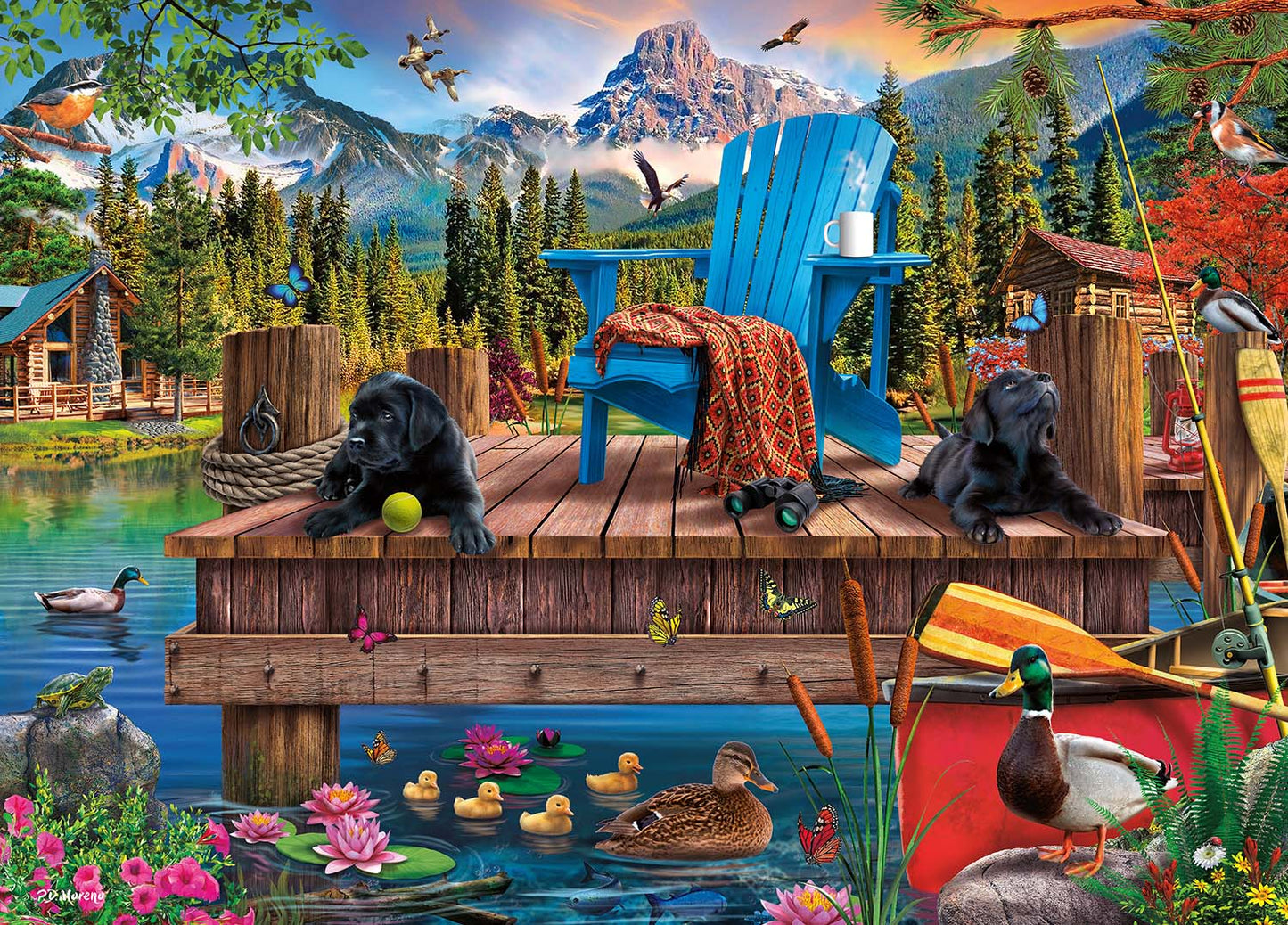 WEEKEND RETREAT - DOGS ON THE DOCK 1000PC