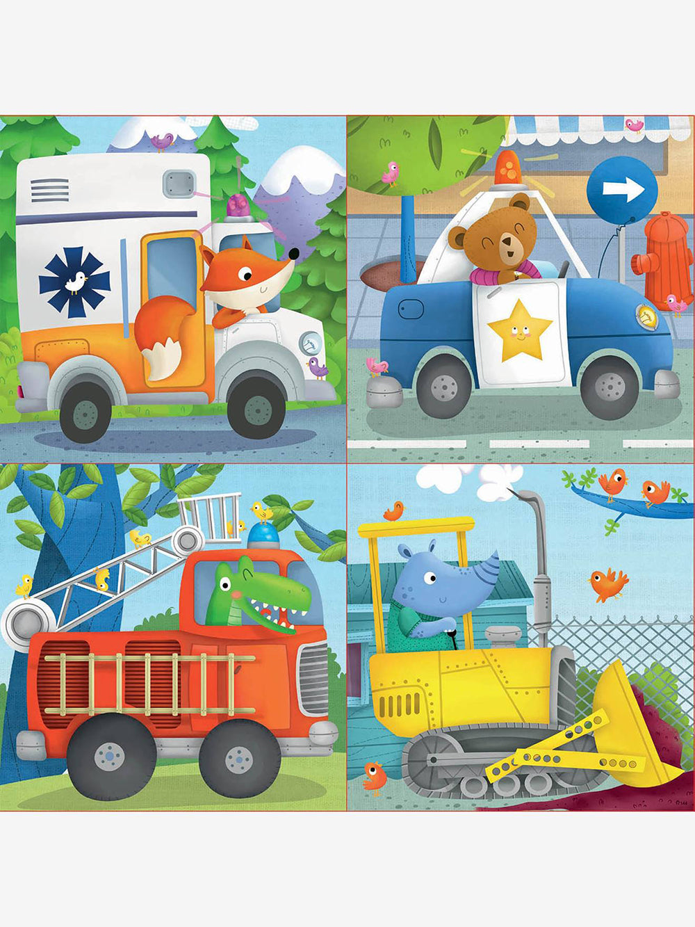 4 Progressive Puzzles - Vehicles
