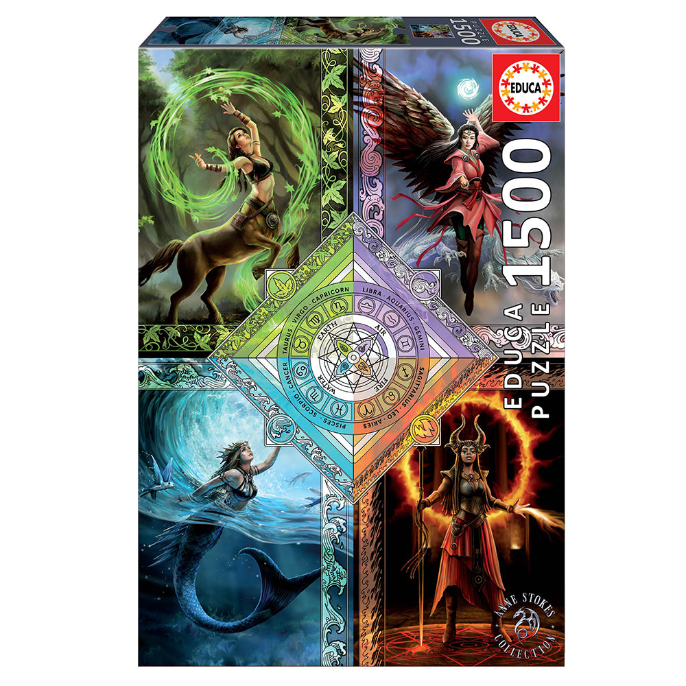 1500 pieces puzzle - Elemental Magic Star Chart, Anne Stokes