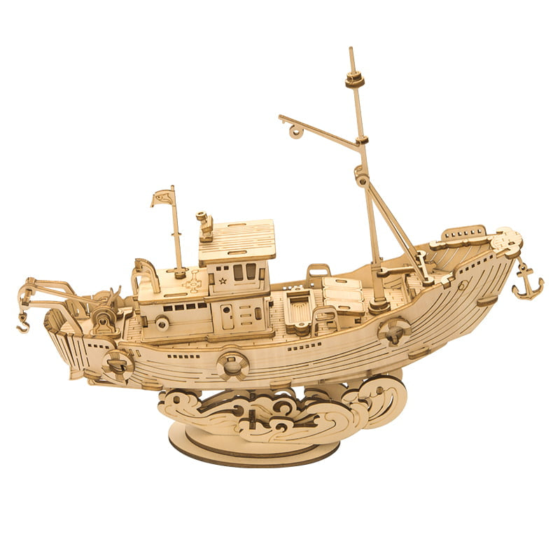 Fishing Ship | ROKR 3D Wooden Puzzle TG308