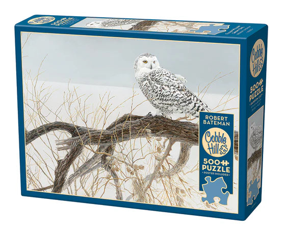 500pc Puzzle Cobble Hill Fallen Willow - Snowy Owl