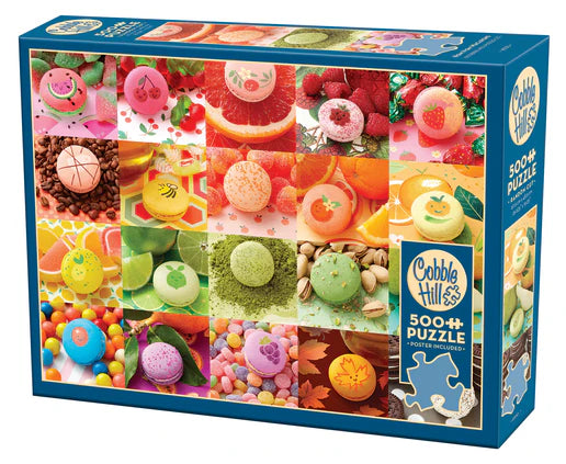 500pc Puzzle Cobble Hill Nom Nom Macarons
