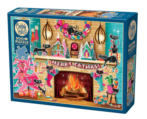500pc Puzzle Cobble Hill Merry Catmas