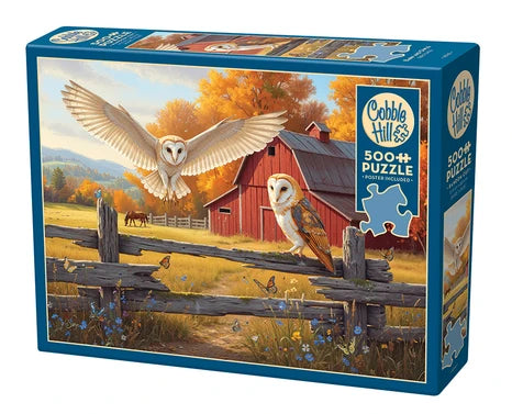 500pc Puzzle Cobble Hill Barn and Owls