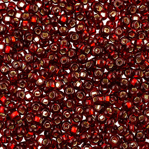 Czech Seed Beads apx 24g Vial 8/0 Ruby S/L