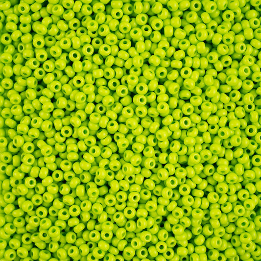 Czech Seed Bead 8/0 apx22g Vial Terra Intensive Light Green Matt