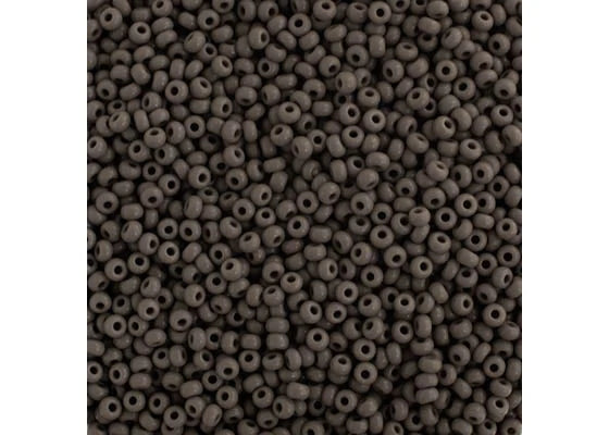 CZECH SEED BEAD APX 22G VIAL 10/0 OPAQUE GREY