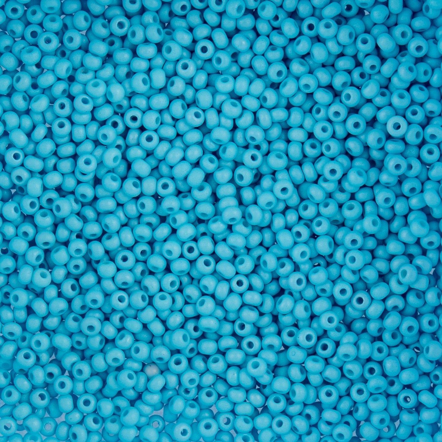 Czech Seed Beads apx. 22g Vial 10/0 Opaque Aqua Matt