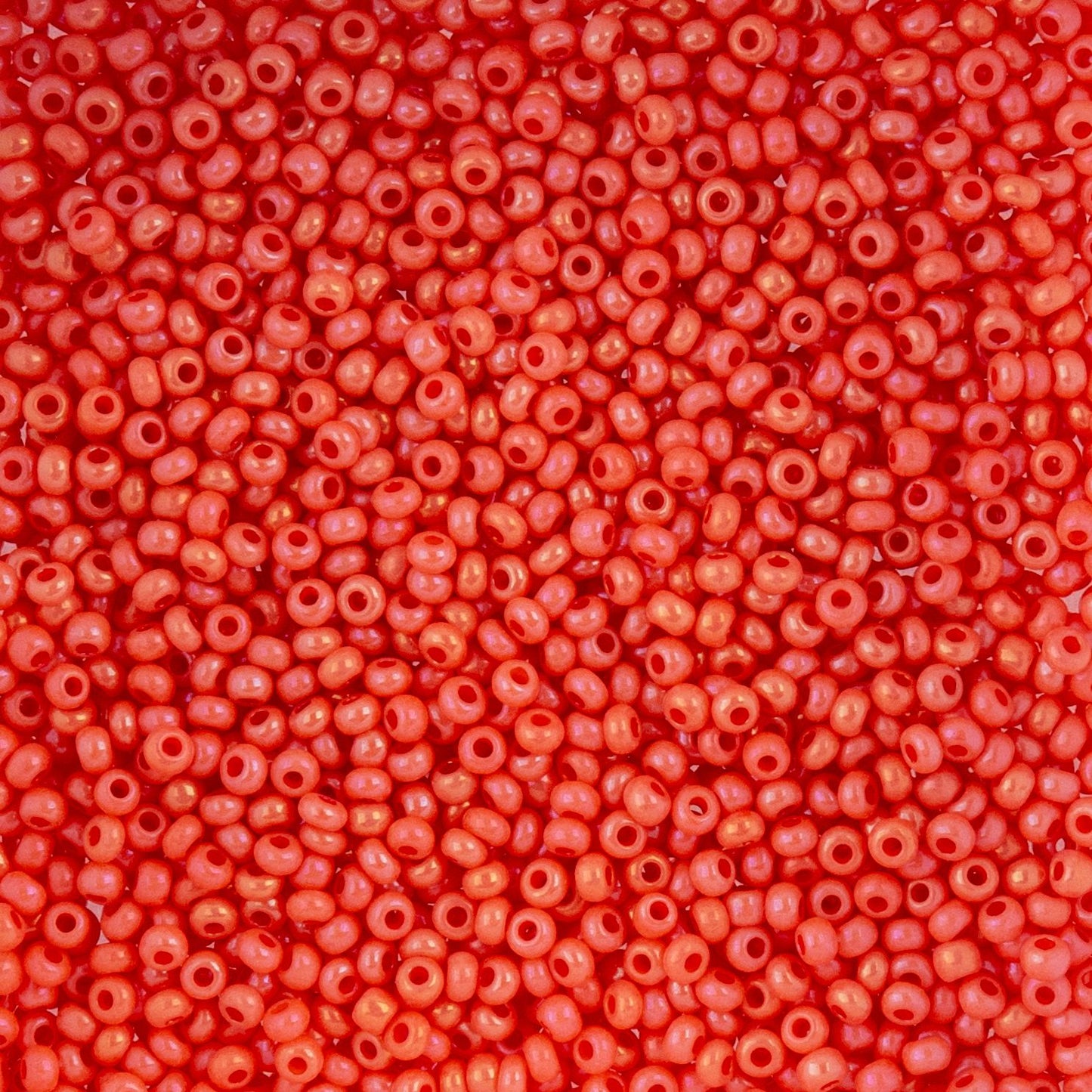Czech Seed Beads apx. 22g Vial 10/0 Chalk Pink Rainbow Solgel