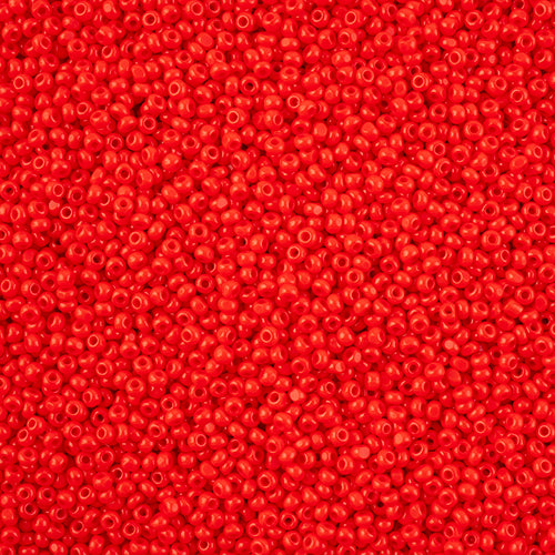 Czech Seed Beads 11/0 Cut apx 13g vial Opaque Light Red