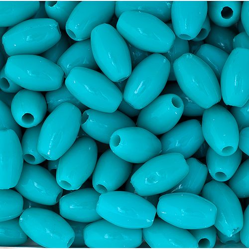 Rosary Oval Oat Beads 9x6mm Dark Turquoise