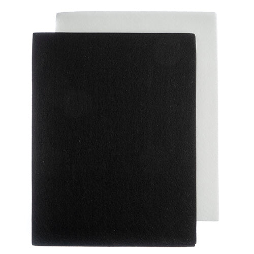 GoodFelt Beading Foundation 1.5mm 8.5x11in 4pcs Black/ White