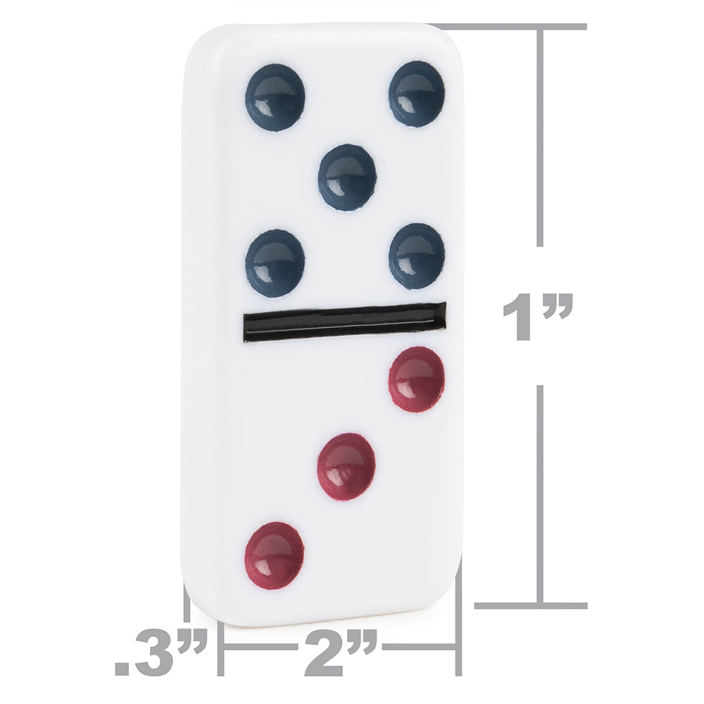 DOMINOES - MEXICAN TRAIN - DOUBLE 12 - COLOR - DLX w/CASE