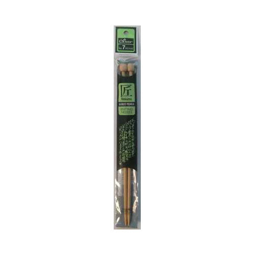 CLOVER 3012-7 - Takumi Bamboo Single Point 33cm (13″) Knitting Needles - Size 7 / 4.5mm - 2 pcs.